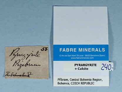Pyrargyrite on Calcite