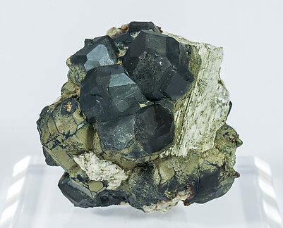 Andradite with Pyrite and Microcline.