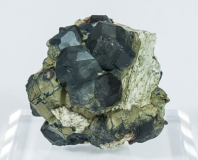 Andradite with Pyrite and Microcline. 