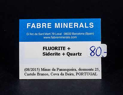 Fluorite with Siderite and Quartz