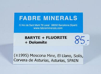 Baryte with Fluorite and Dolomite