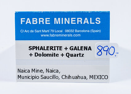 Sphalerite with Galena, Dolomite and Quartz (variety citrine)