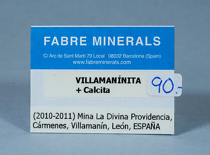 Villamanínite on Calcite