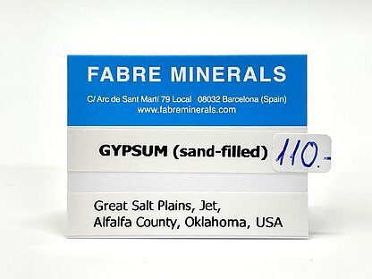 Gypsum (sand-filled). 