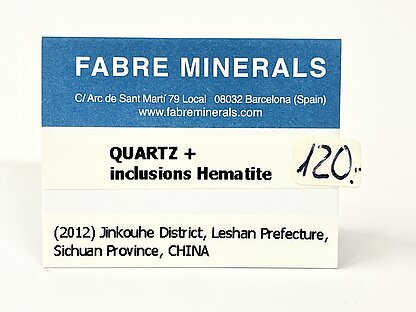 Quartz with Hematite inclusions. 