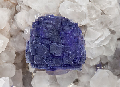 Fluorite with Quartz.