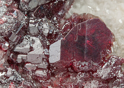 Cinnabar with Calcite. 