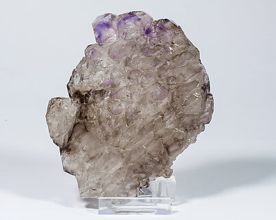 Quartz (variety smoky and amethyst).