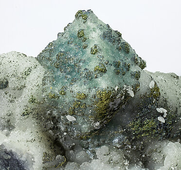 Fluorite with Quartz, Calcite and Pyrite. 