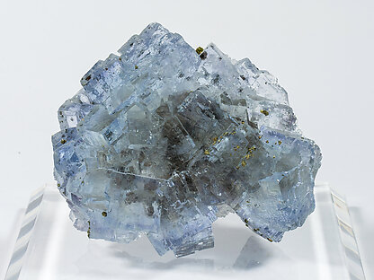 Fluorite with Chalcopyrite and Calcite.