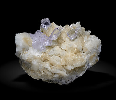 Fluorite on Calcite.