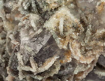 Quartz after Baryte on Quartz. 