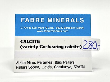 Calcita (variedad calcita cobaltífera).