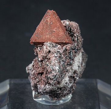 Zunyite with Hematite. 