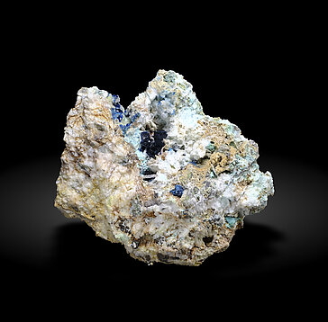 Cuprodongchuanite with Veszelyite, Hemimorphite and Calcite. Photo: Joaquim Calln