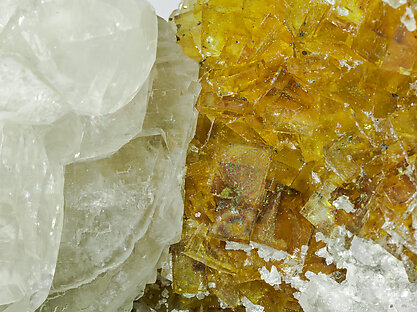 Calcite with Fluorite, Baryte and Dolomite. 