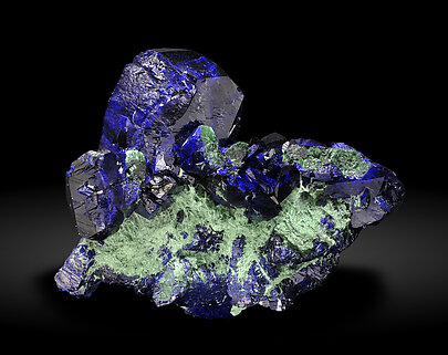 Azurite with Malachite. Rear / Photo: Joaquim Calln