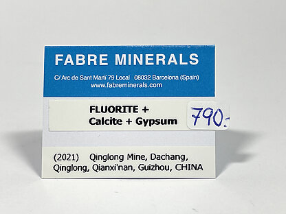 Fluorite with Calcite and Gypsum
