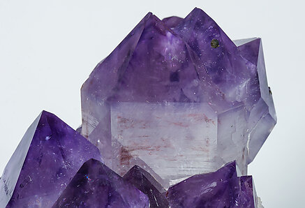 Quartz (variety amethyst) with Calcite. 