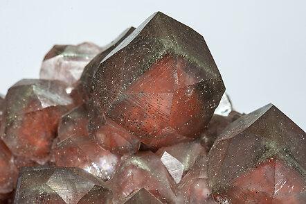 Calcite with iron oxides inclusions. 