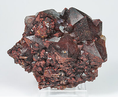 Quartz with iron oxides inclusions.