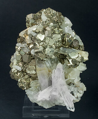 Pyrite with Quartz and Calcite.