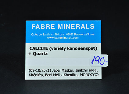 Calcite (variety kanonenspat) with Quartz