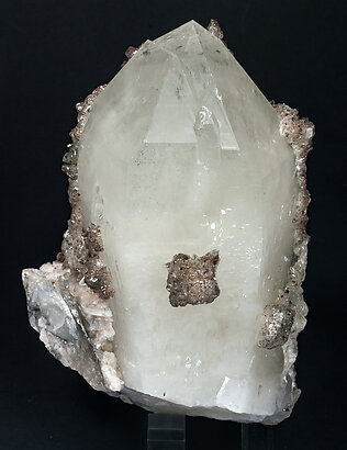 Quartz with Calcite and Pyrite inclusions.