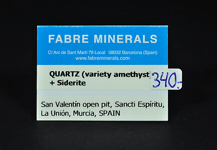 Quartz (variety amethyst) with Siderite