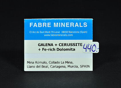 Galena with Cerussite and Dolomite (variety Fe-bearing dolomite)