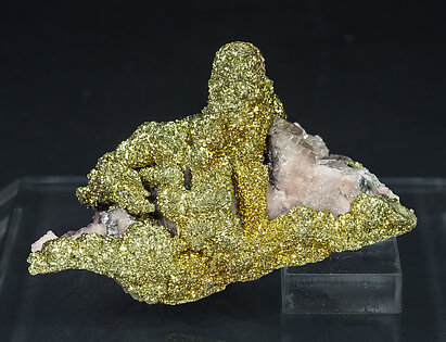 Chalcopyrite with Calcite. Rear