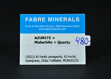 Azurite with Malachite and Quartz
