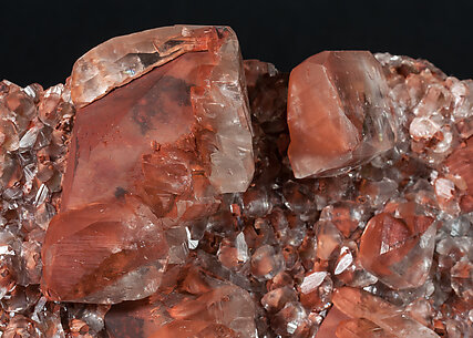 Calcite with iron oxides inclusions. 