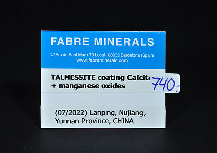 Talmessita recubriendo Calcita con óxidos de manganeso 