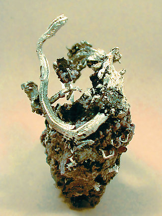 Plata con Rodocrosita. 