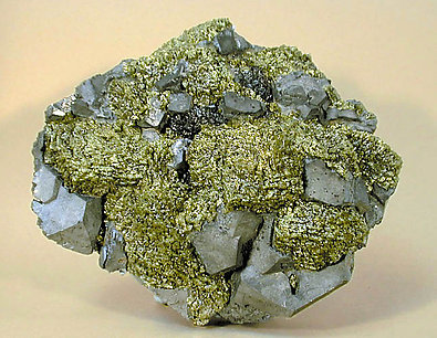 Pyrrhotite pseudo by Chalcopyrite. 