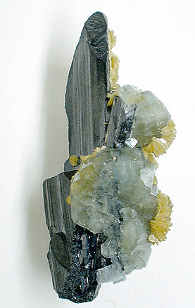 Fluorapatite on Ferberite. Front