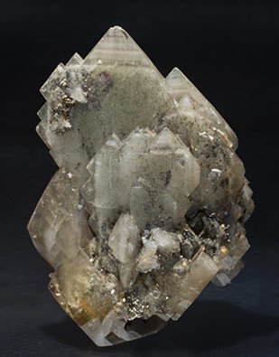 Baryte with Pyrite. Rear