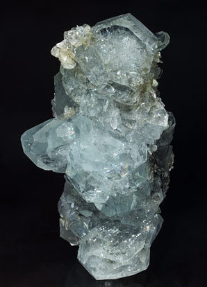 Beryl (variety aquamarine) with Muscovite. 