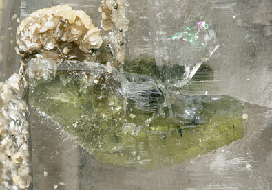 Quartz with Fluorapatite inclusions and with Muscovite, Siderite and Calcite. 