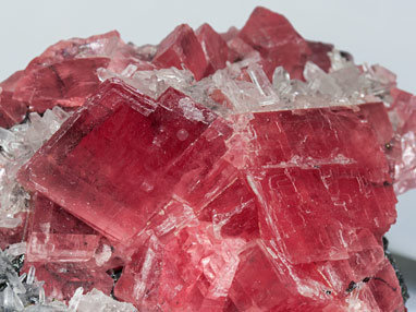 Rhodochrosite with Quartz, Tetrahedrite and Pyrite. 