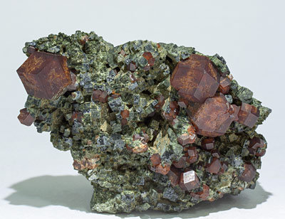 Andradite with Hedenbergite.