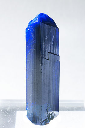 Azurite. Light behind