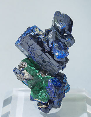 Azurite with Malachite, Cerussite and Dolomite.