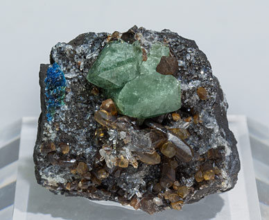 Brazilianite with Siderite and Quartz. 