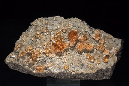 Grossular (variety hessonite) with Wollastonite and Fluorapophyllite-(K) . 
