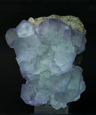 Fluorite with Quartz. Side