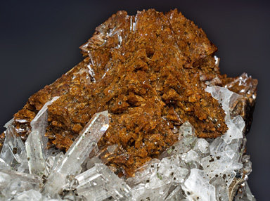 Helvine with Quartz, Calcite and Chlorite. 