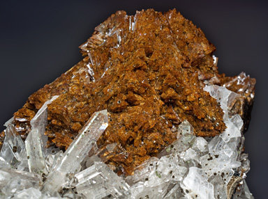 Helvine with Quartz, Calcite and Chlorite. 