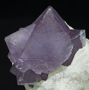 Octahedral Fluorite with Quartz. 